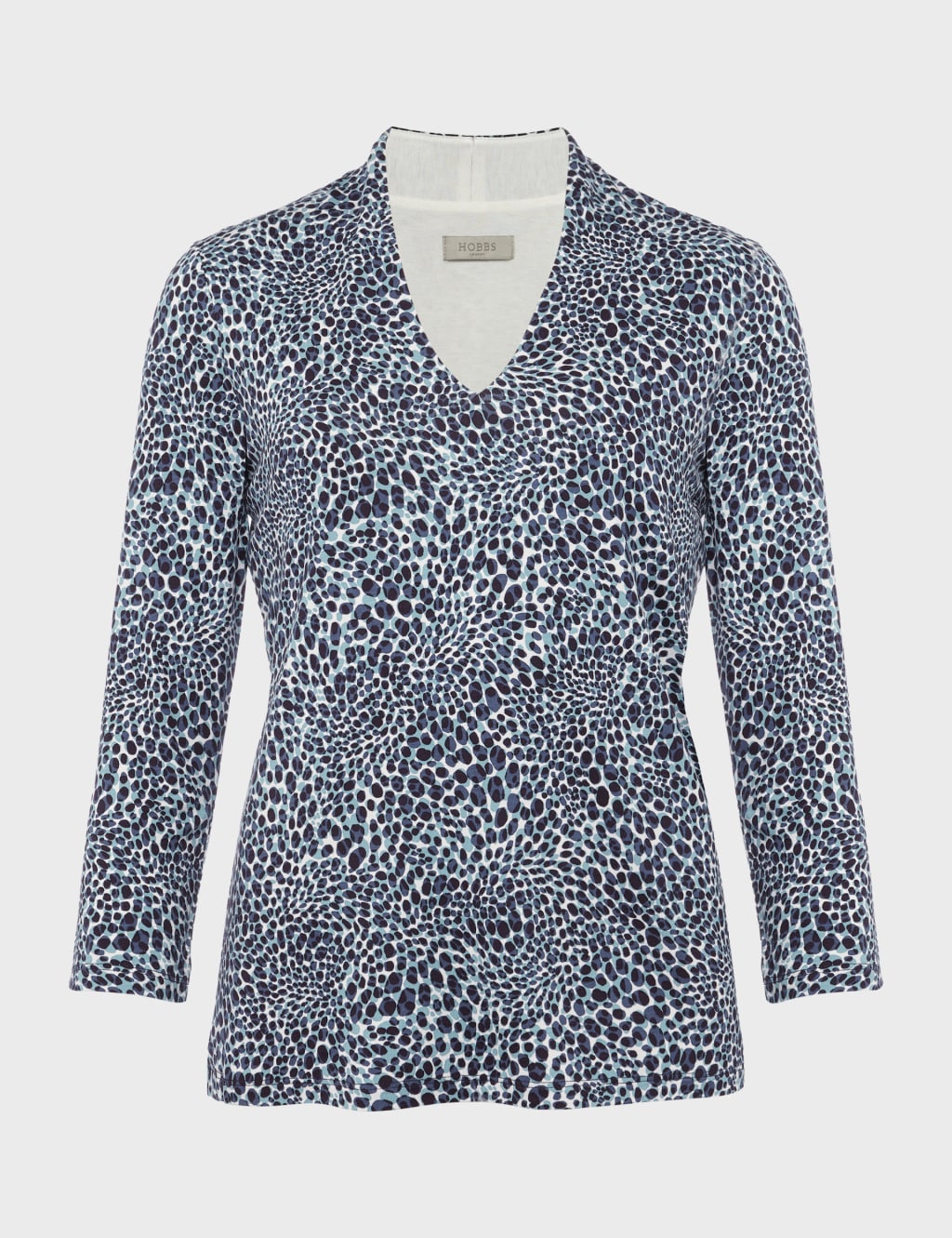 Animal Print V-Neck 3/4 Sleeve Top 2 of 4