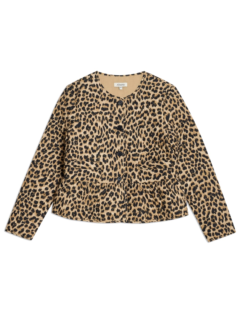 Pure Cotton Animal Print Quilted Jacket 2 of 6
