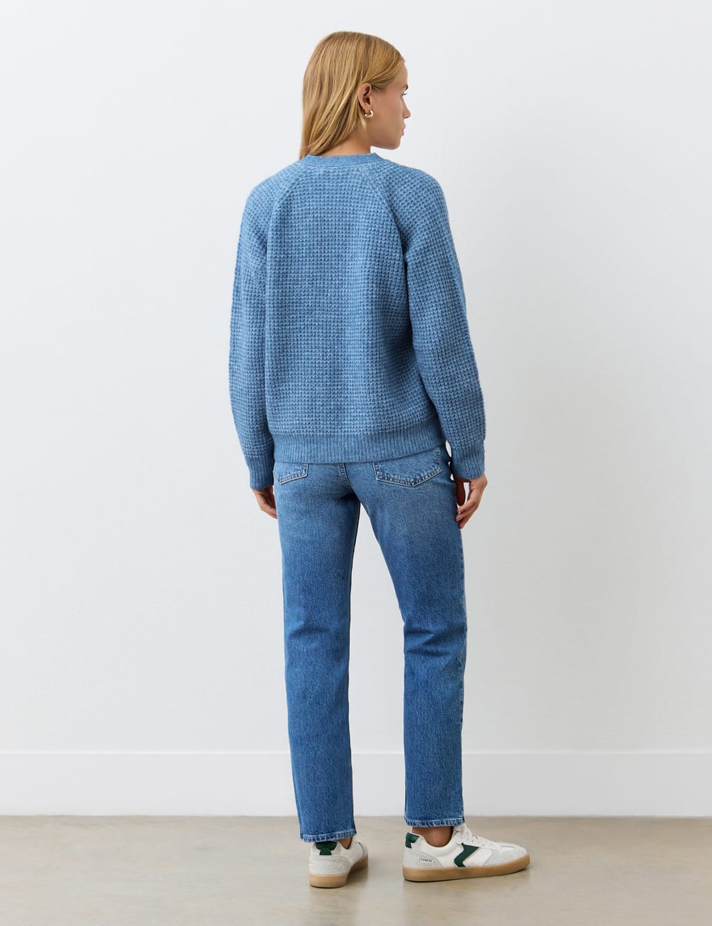 Wool Blend Textured Cardigan 4 of 5