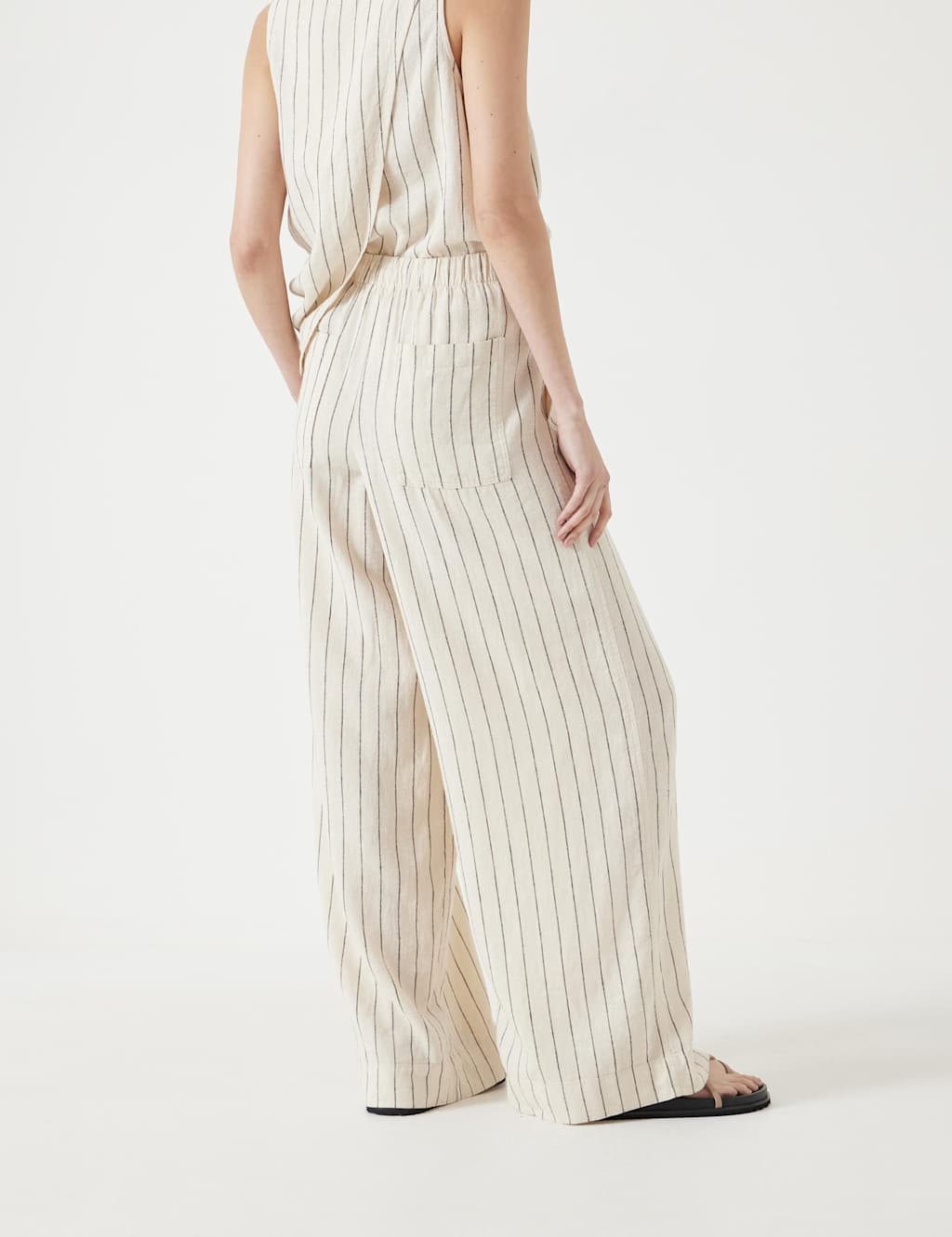 Linen Blend Wide Leg Trousers 4 of 5