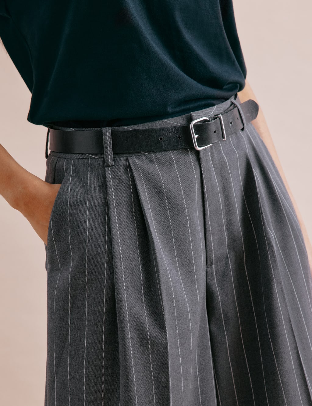 Pinstripe Wide Leg Culottes 4 of 7