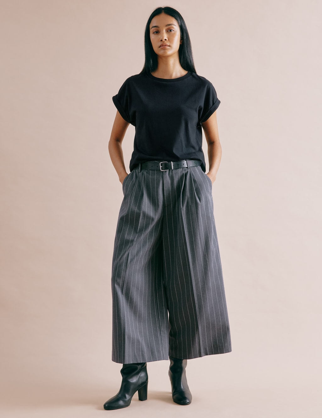 Pinstripe Wide Leg Culottes 5 of 7