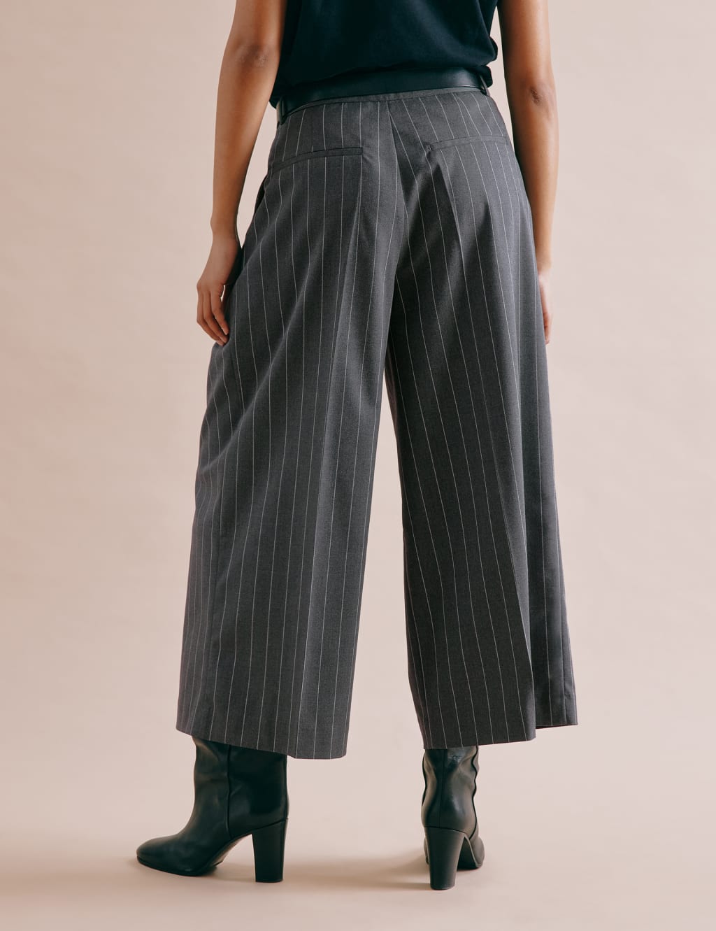 Pinstripe Wide Leg Culottes 7 of 7