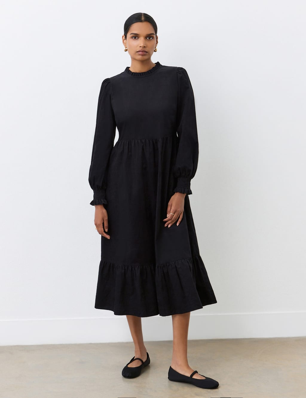 M&s black midi dress outlet