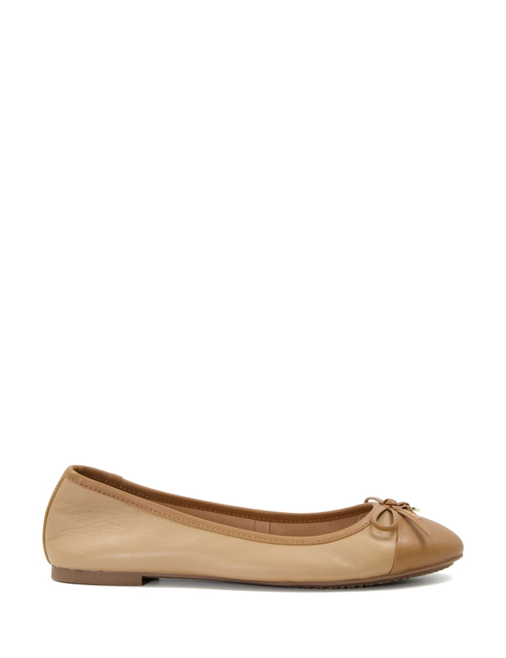 Leather Bow Flat Ballet Pumps 1 of 5