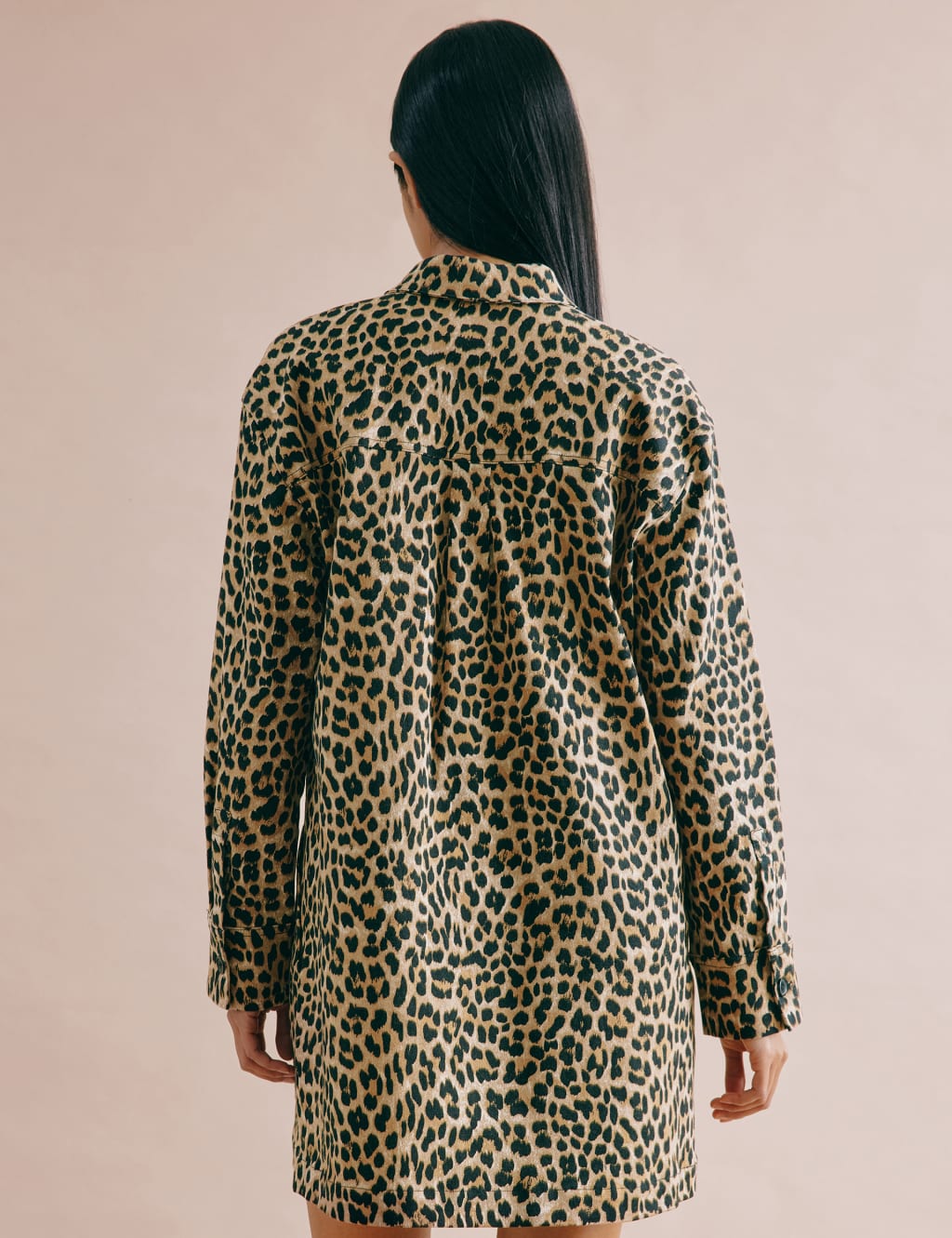 Cotton Rich Animal Print Shirt Dress 4 of 5
