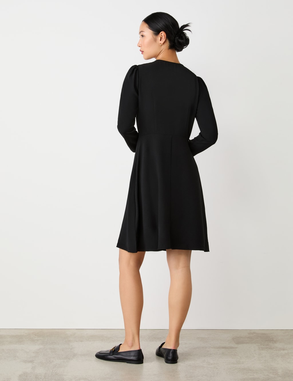 Crepe Knee Length Tailored Dress 2 of 4