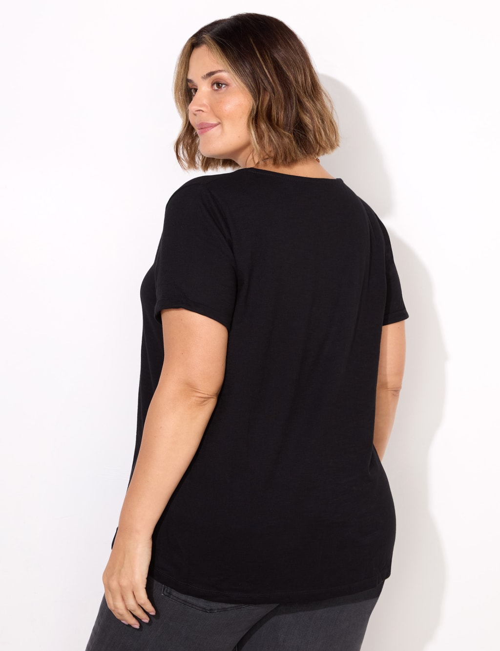 Pure Cotton V-Neck T-Shirt 3 of 3