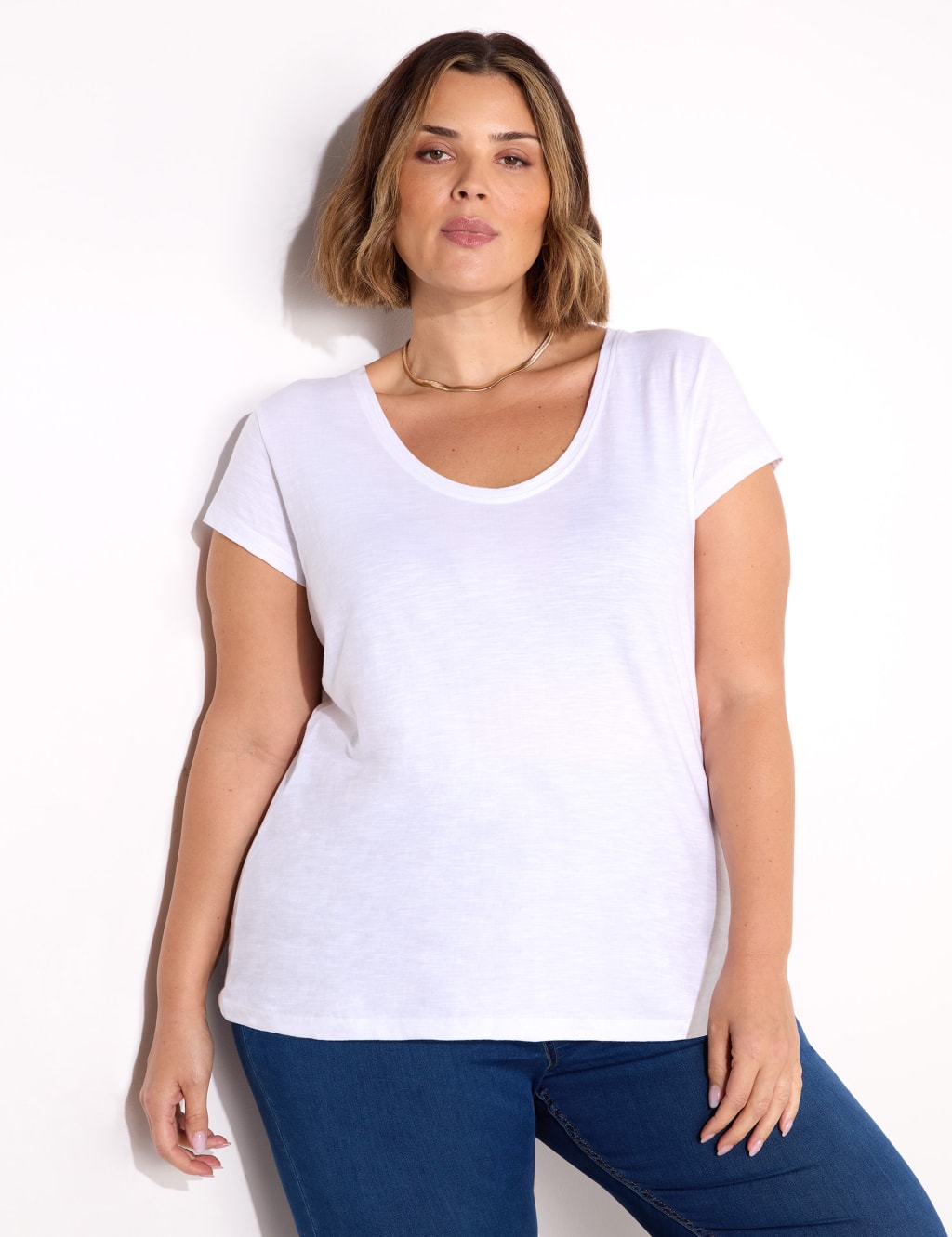 Pure Cotton Scoop Neck T-Shirt 2 of 3
