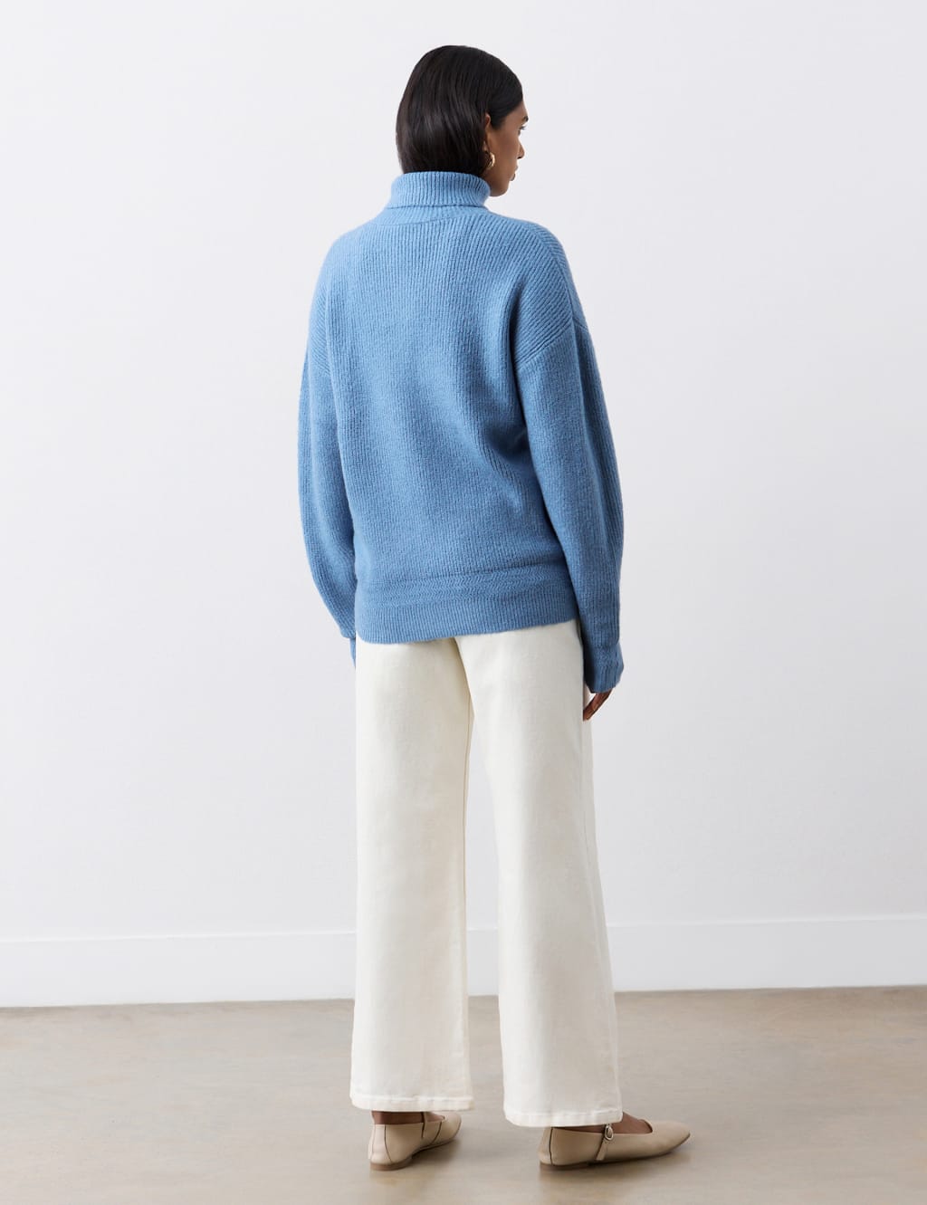 Roll Neck Split Hem Jumper