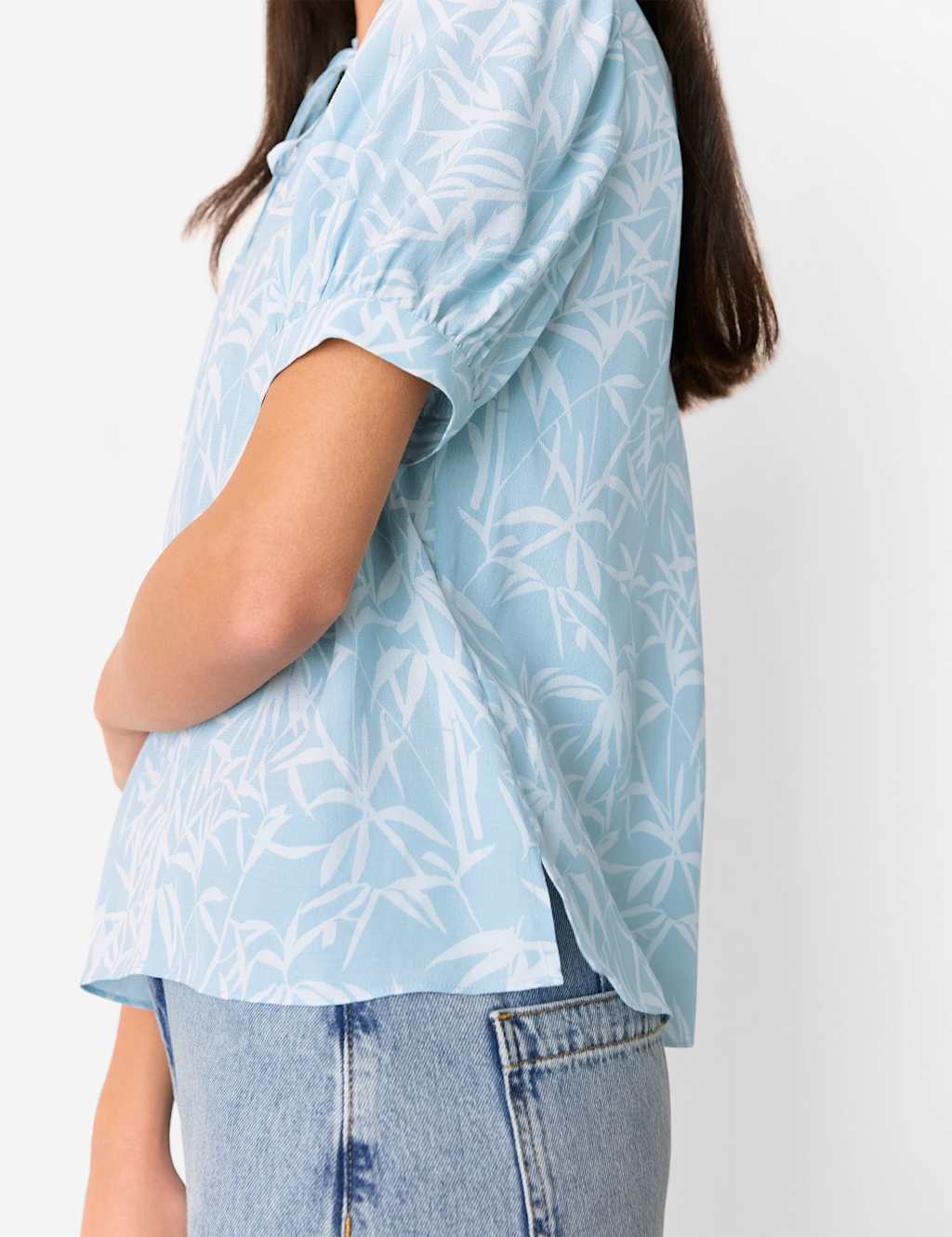 Print Tie Neck Blouse 4 of 4