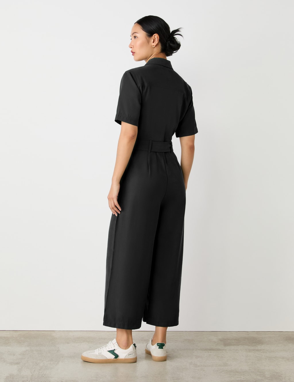 Belted Short Sleeve Jumpsuit 2 of 4