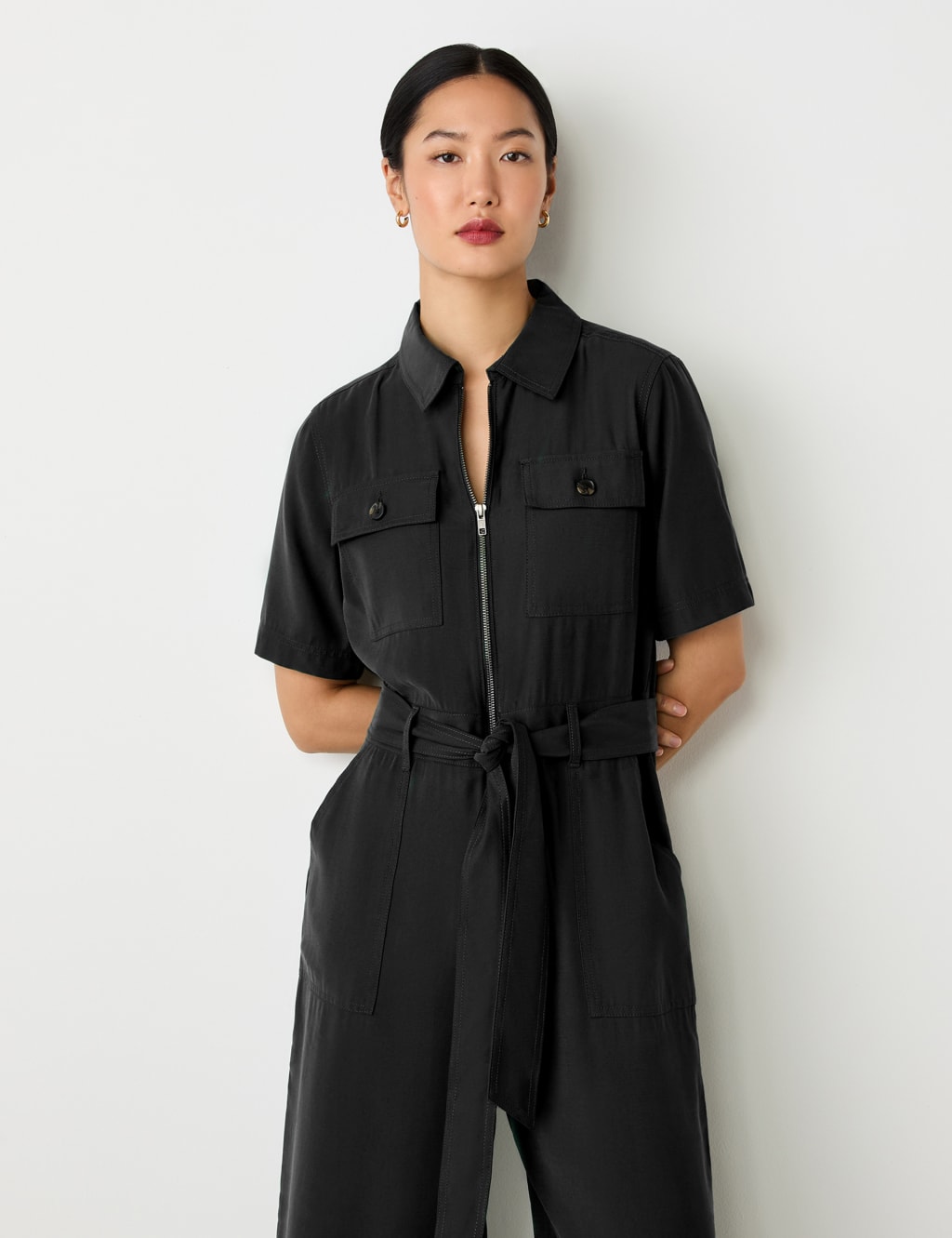 Belted Short Sleeve Jumpsuit 4 of 4
