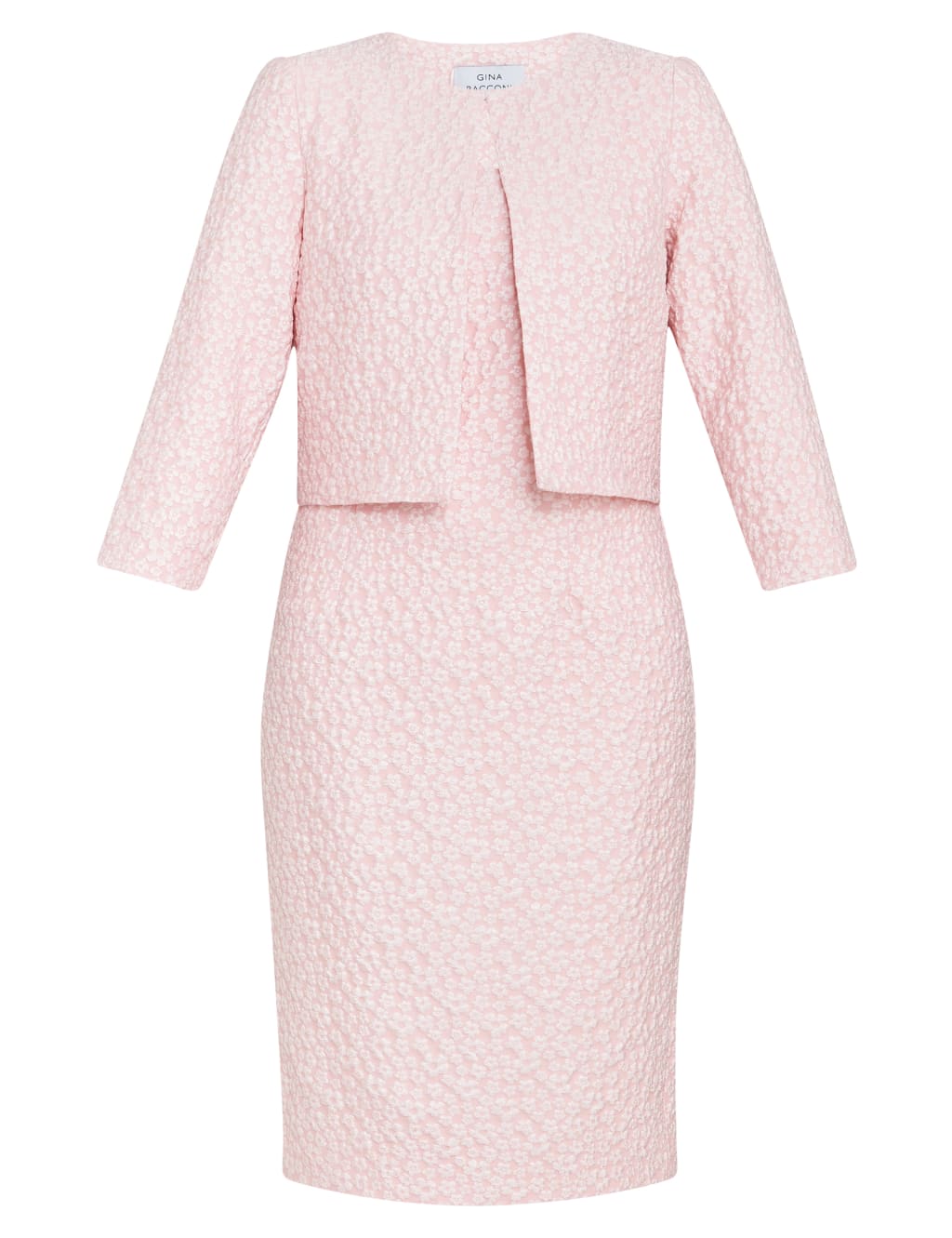 Floral Knee Length Shift Dress with Bolero 2 of 6
