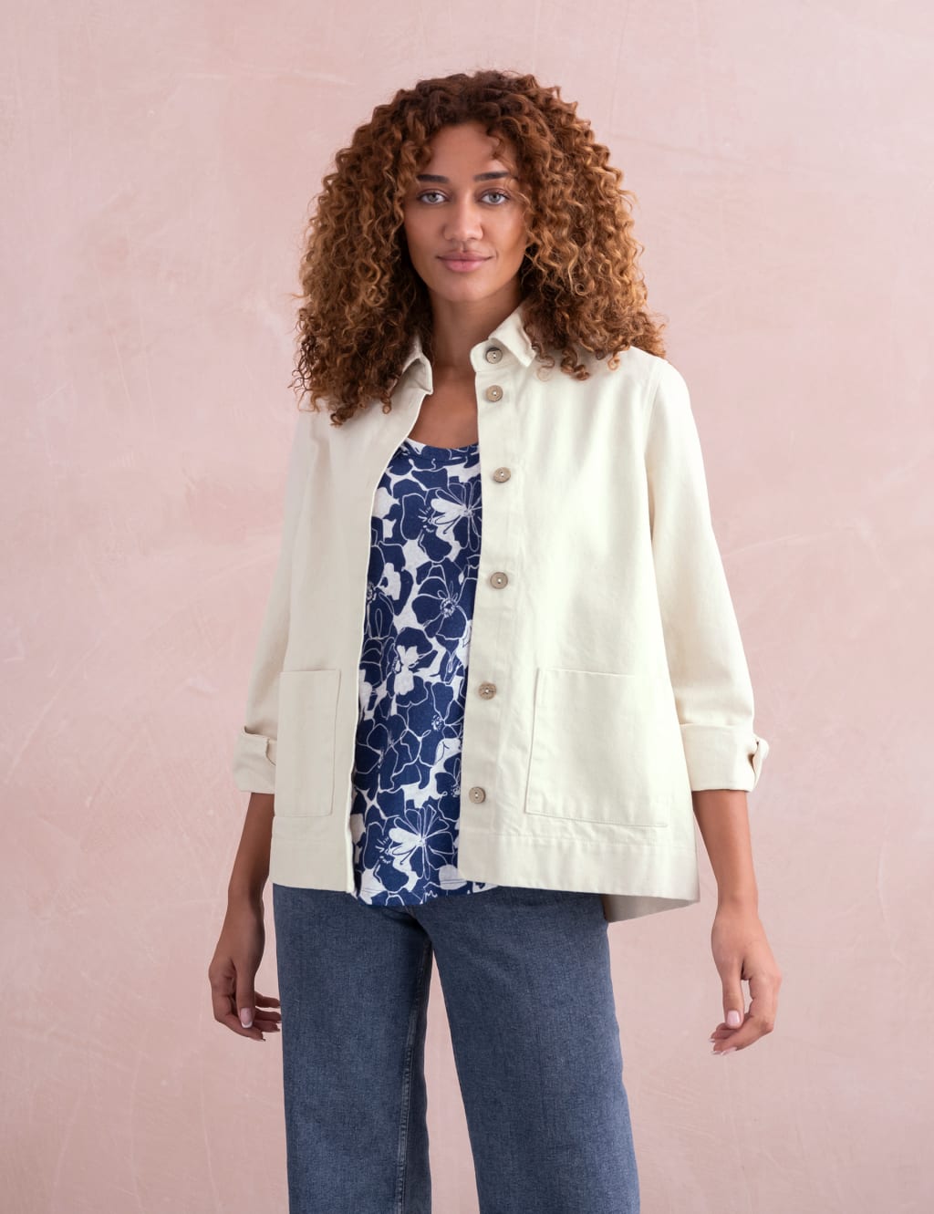 Pure Cotton Pleat Back Utility Jacket 1 of 9