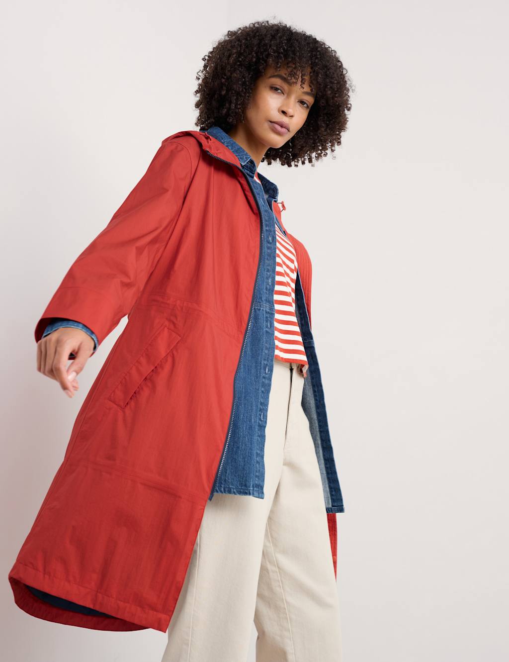 Hooded Longline Raincoat 3 of 5
