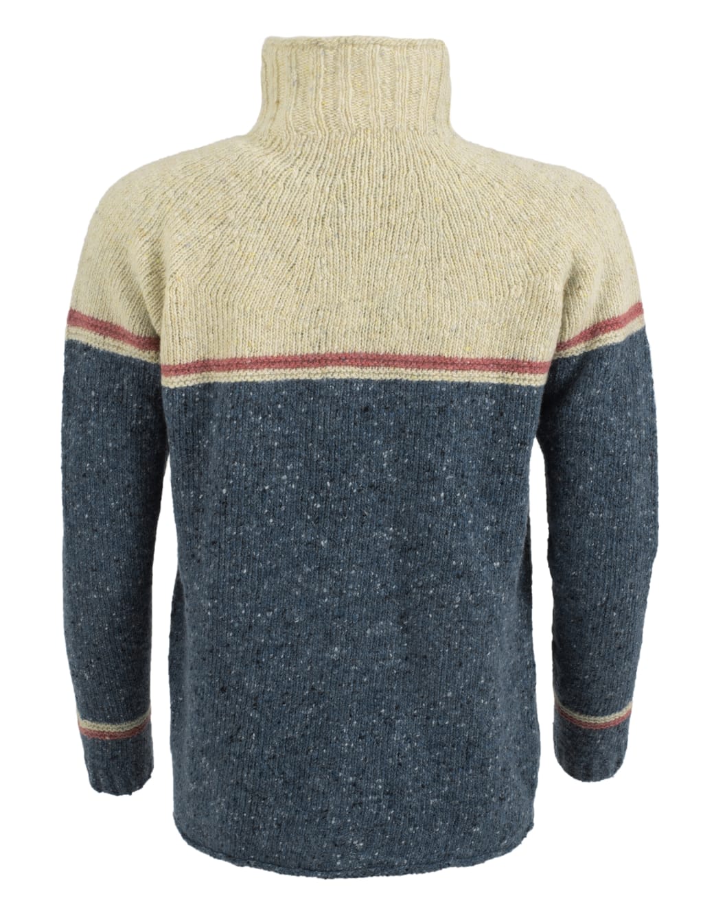 Pure Wool Colour Block Funnel Neck Jumper 2 of 4