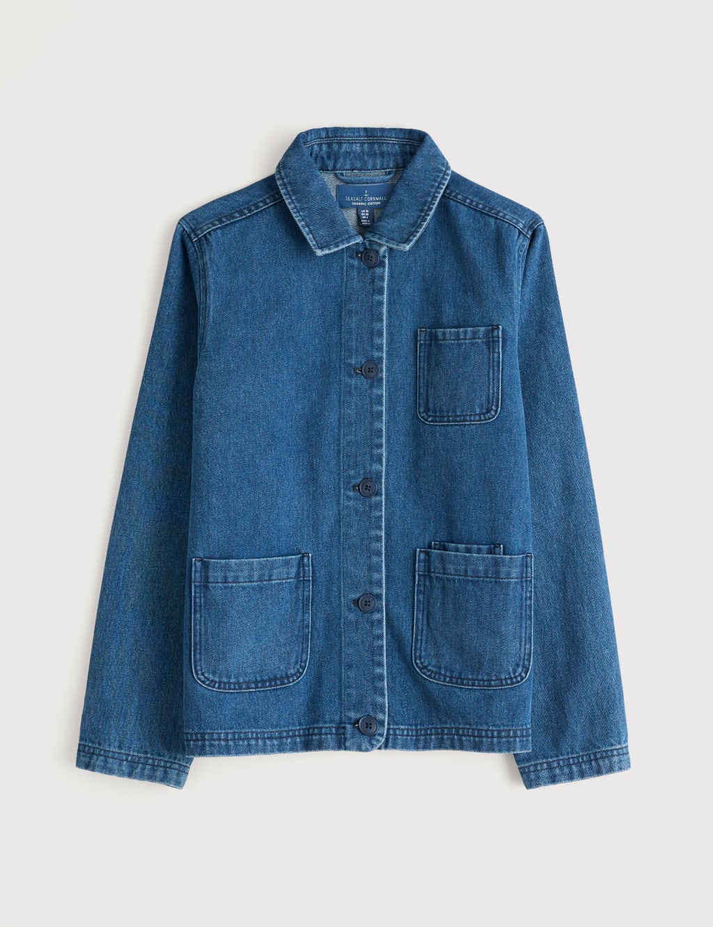 Denim Relaxed Collared Jacket 2 of 4