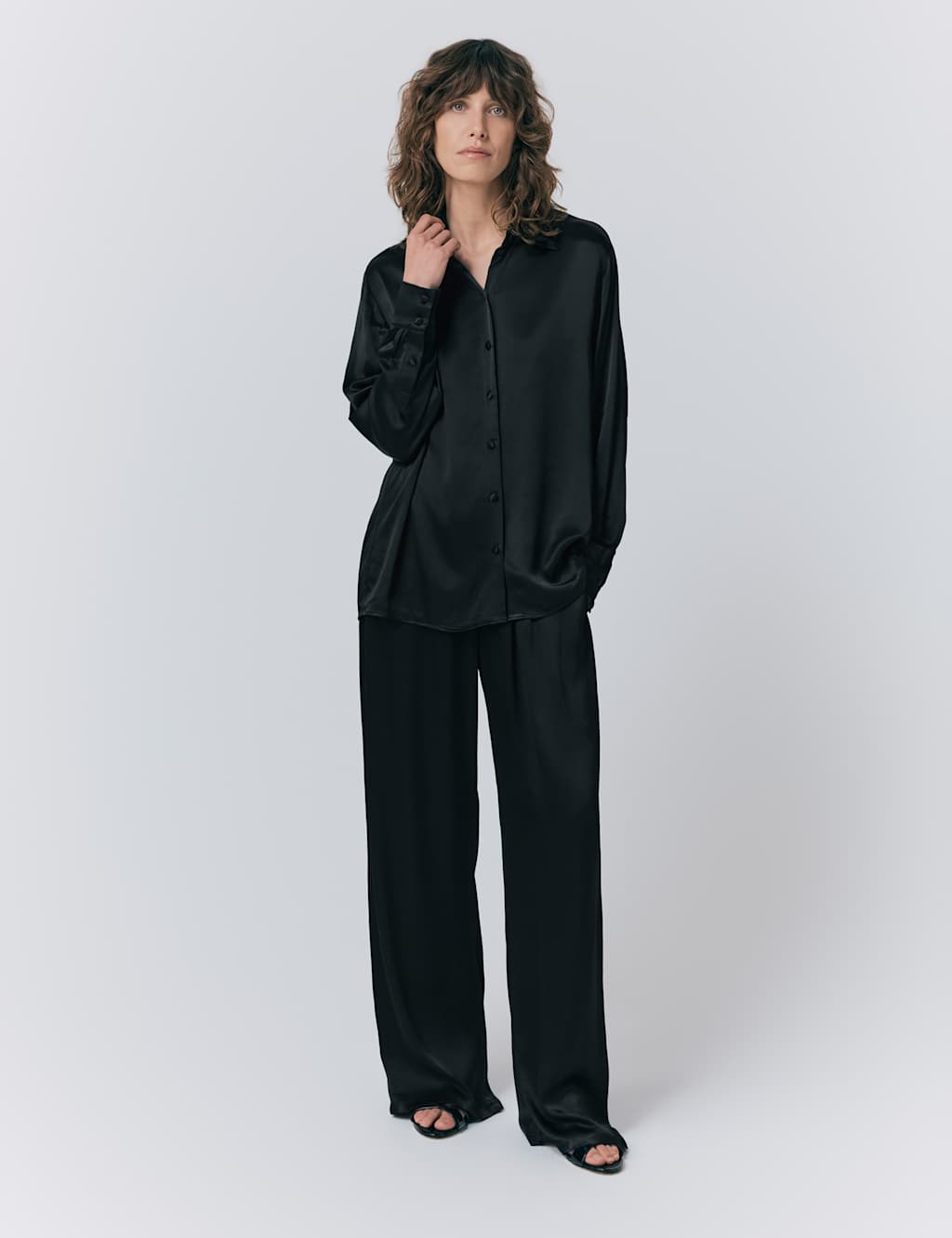 Satin Collared Button Through Shirt 2 of 4