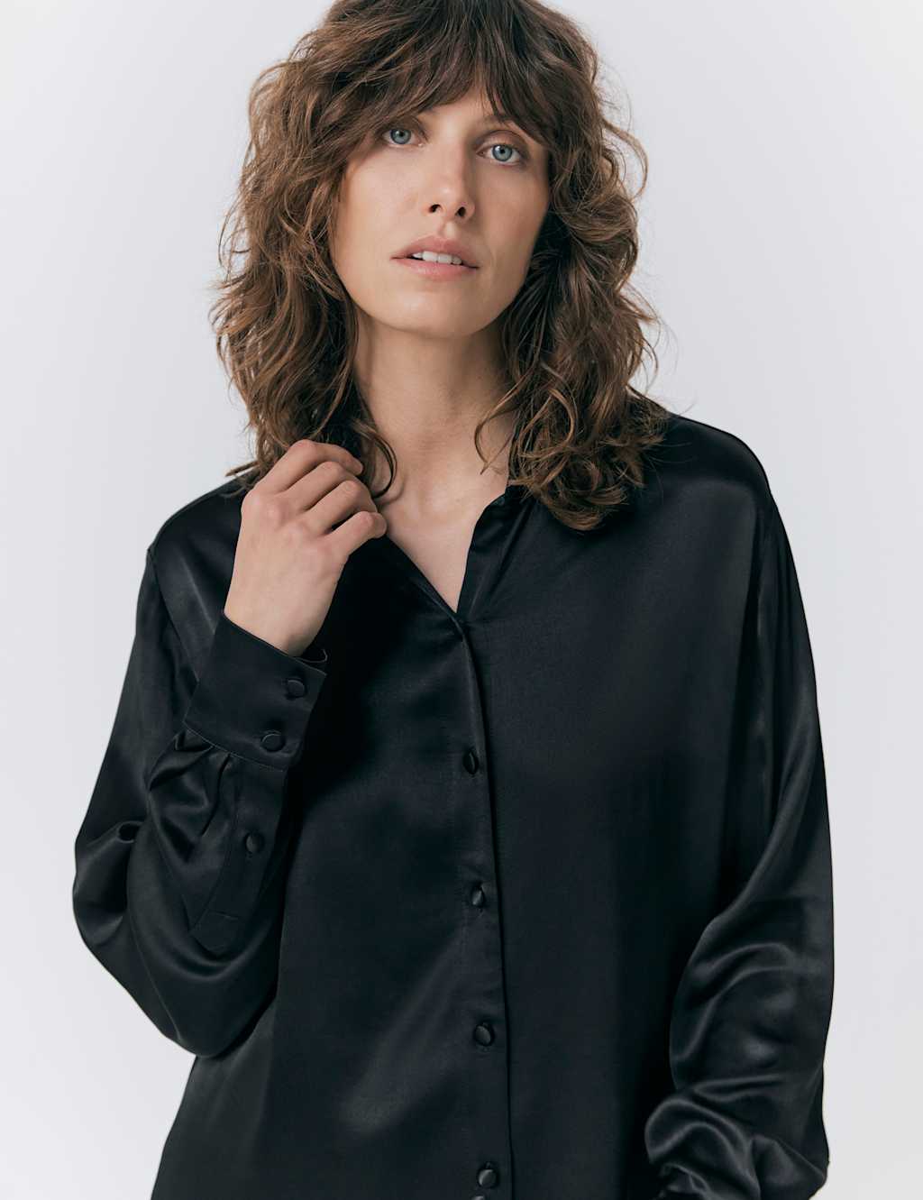 Satin Collared Button Through Shirt 4 of 4