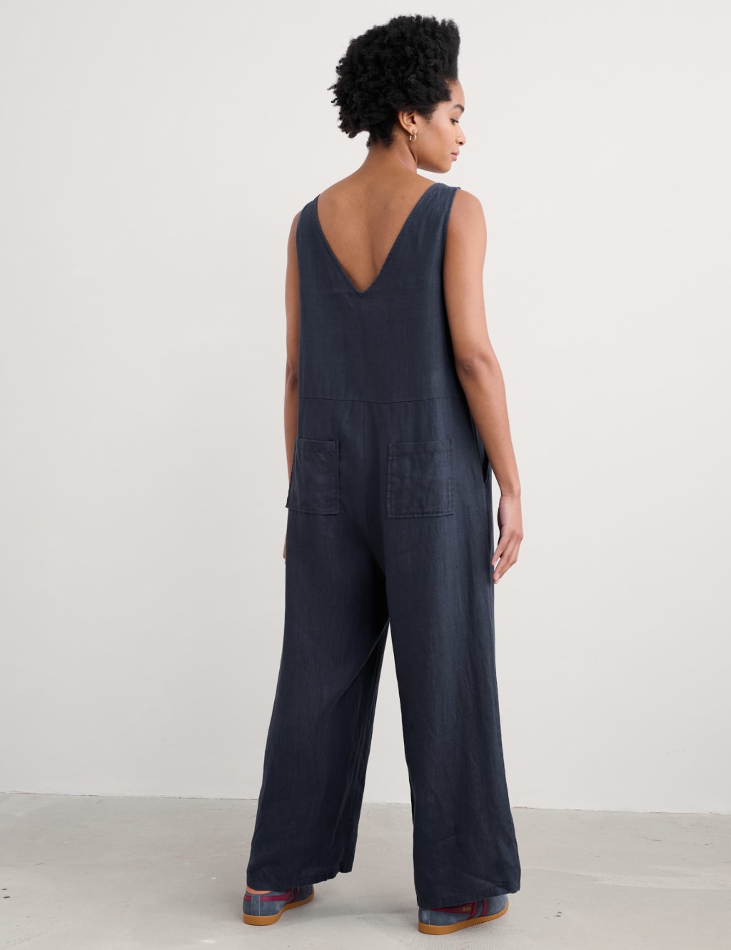 Pure Linen Sleeveless Jumpsuit 4 of 4