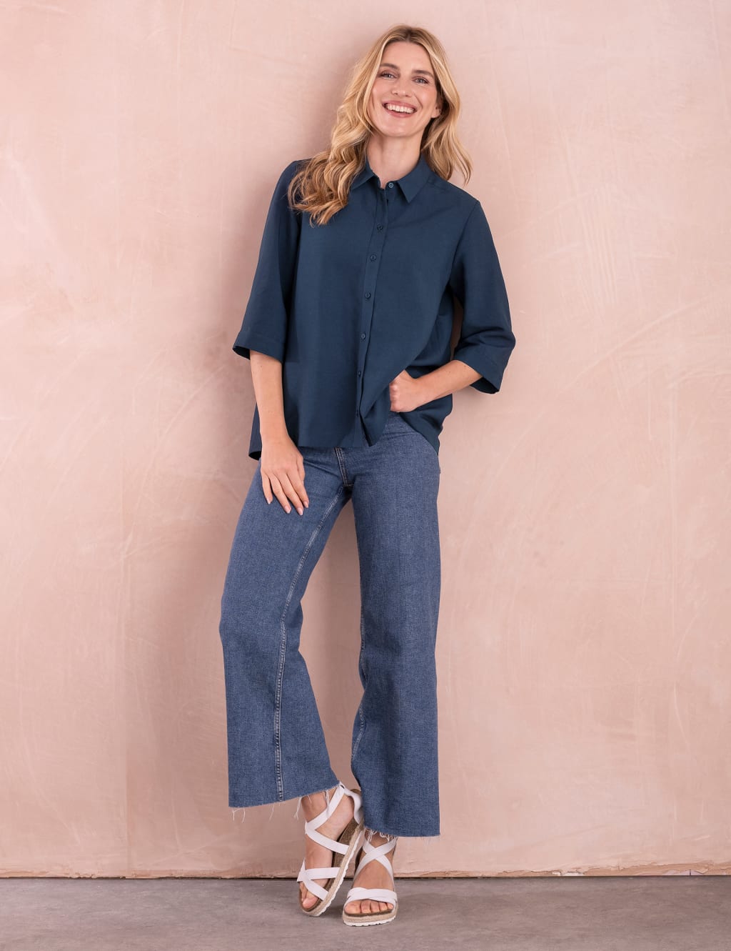 Mix Fine Knit Pleats Shirt main image 1