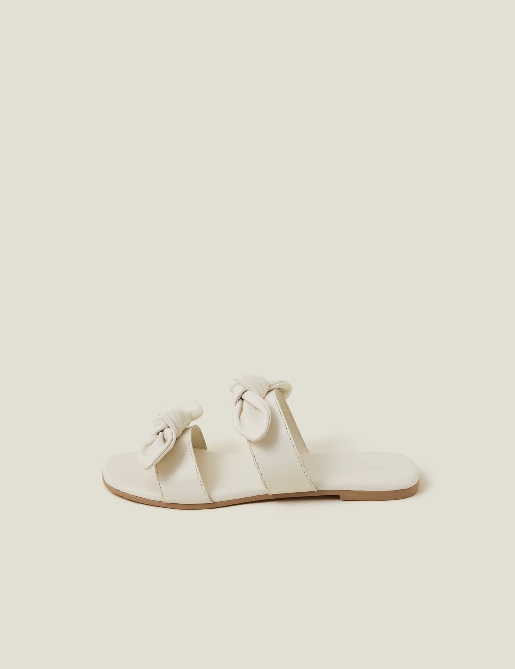 Leather Bow Flat Sliders 3 of 4