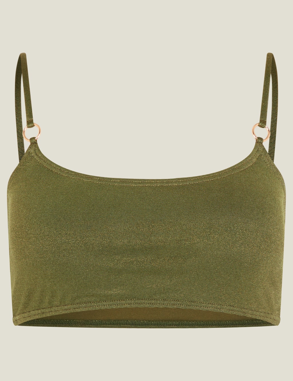 Padded Ring Detail Sparkle Bikini Top 2 of 4