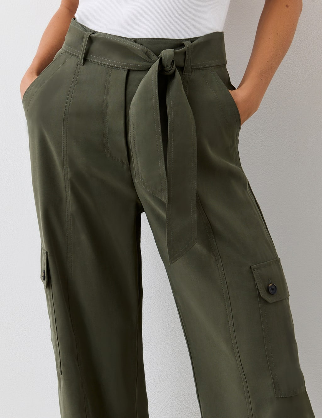 Cargo Belted Wide Leg Trousers 2 of 4