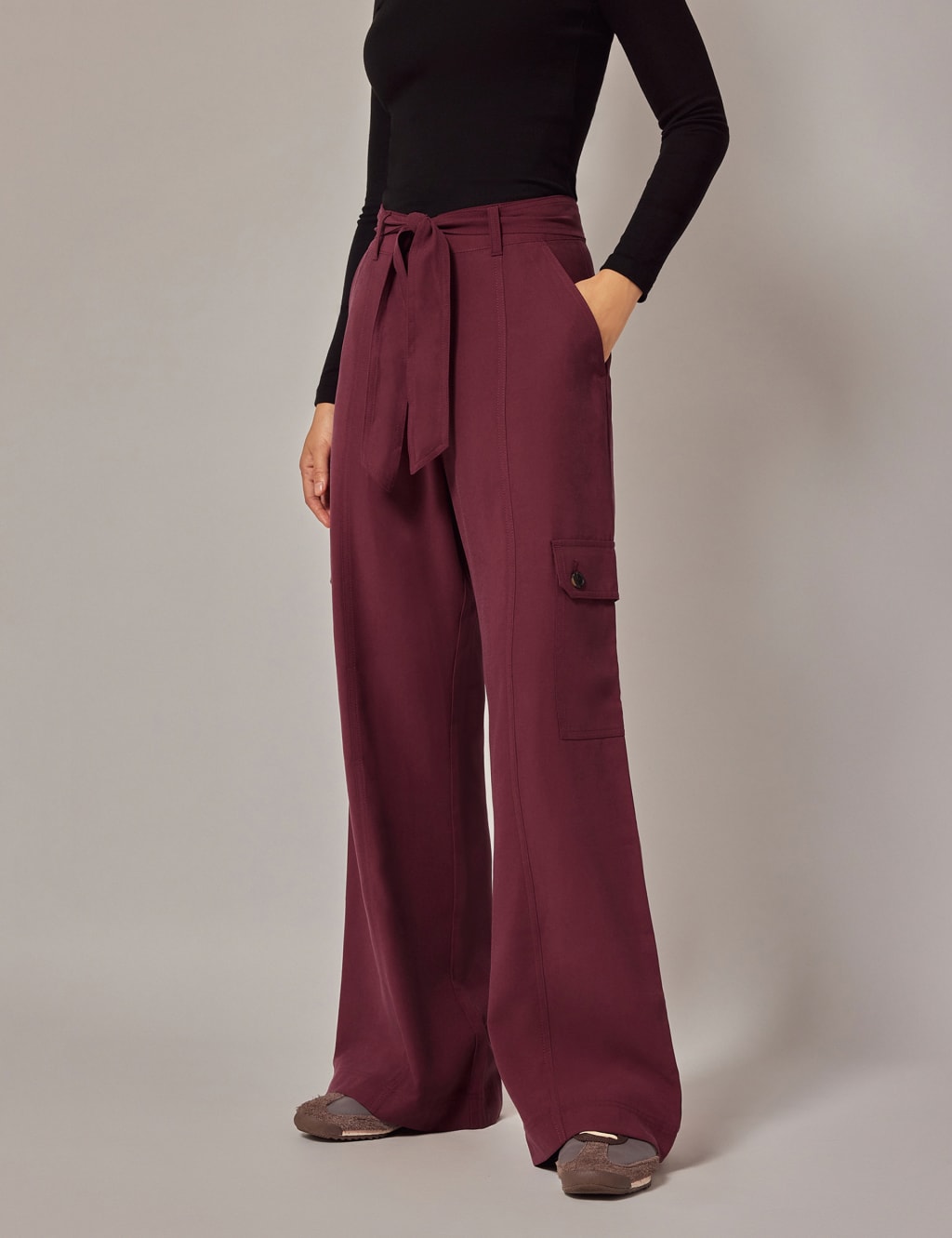 Cargo Belted Wide Leg Trousers 3 of 4