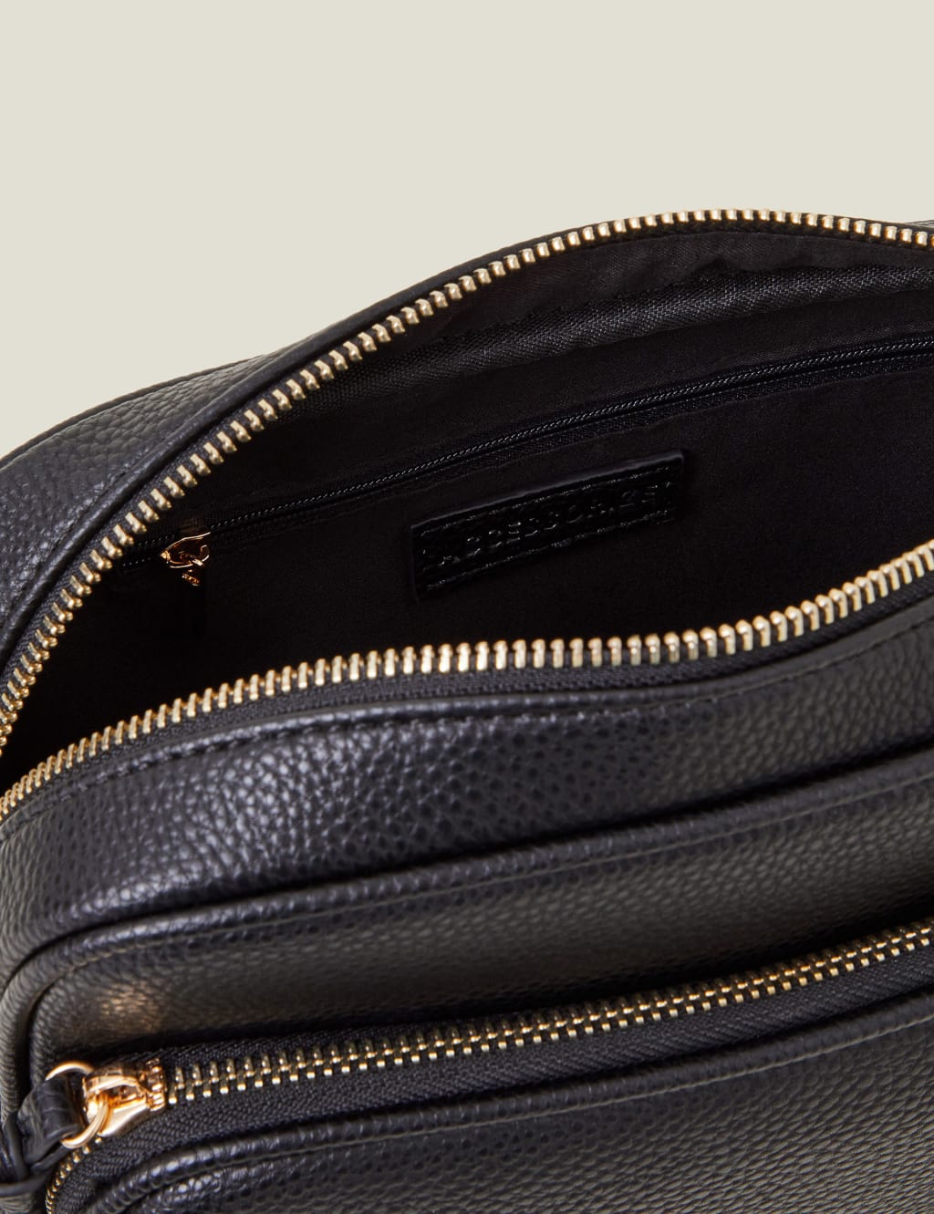 Faux Leather Double Zip Cross Body Camera Bag 4 of 5