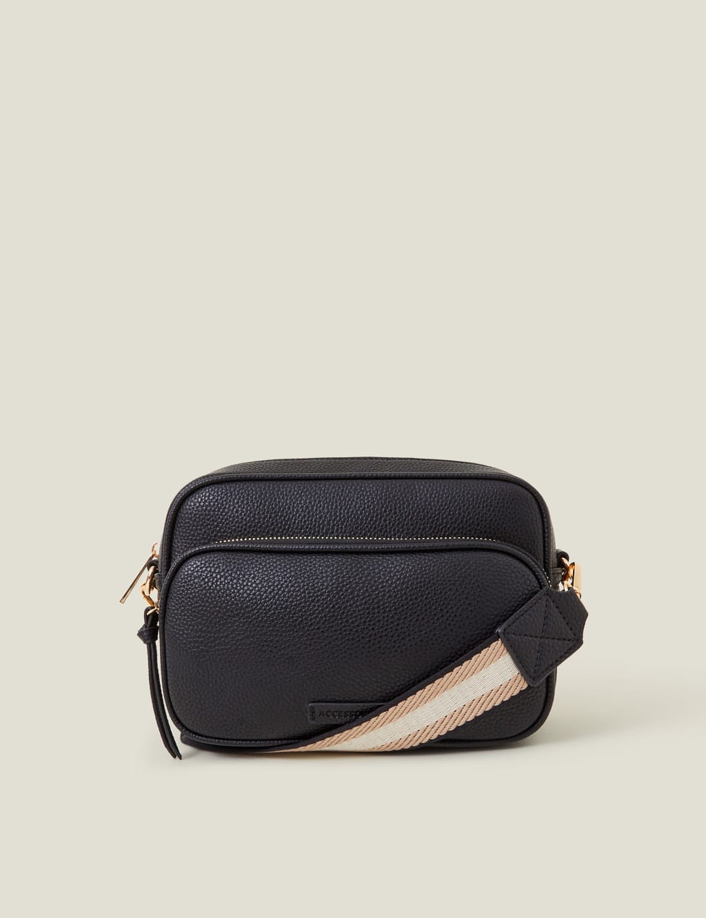Faux Leather Double Zip Cross Body Camera Bag 2 of 5