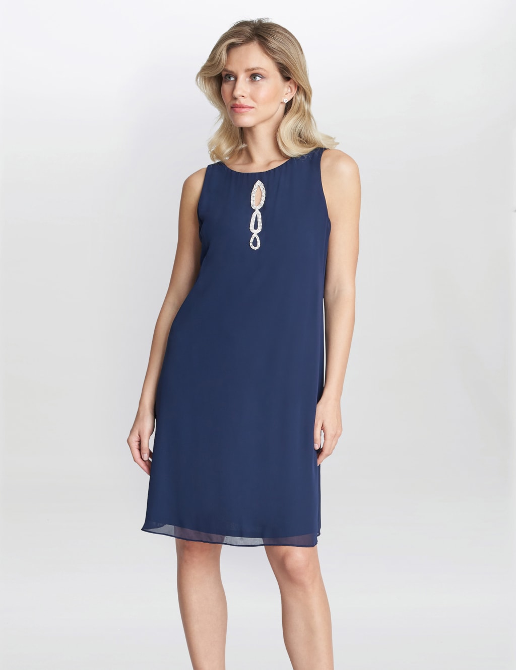 Gina bacconi chiffon cape online