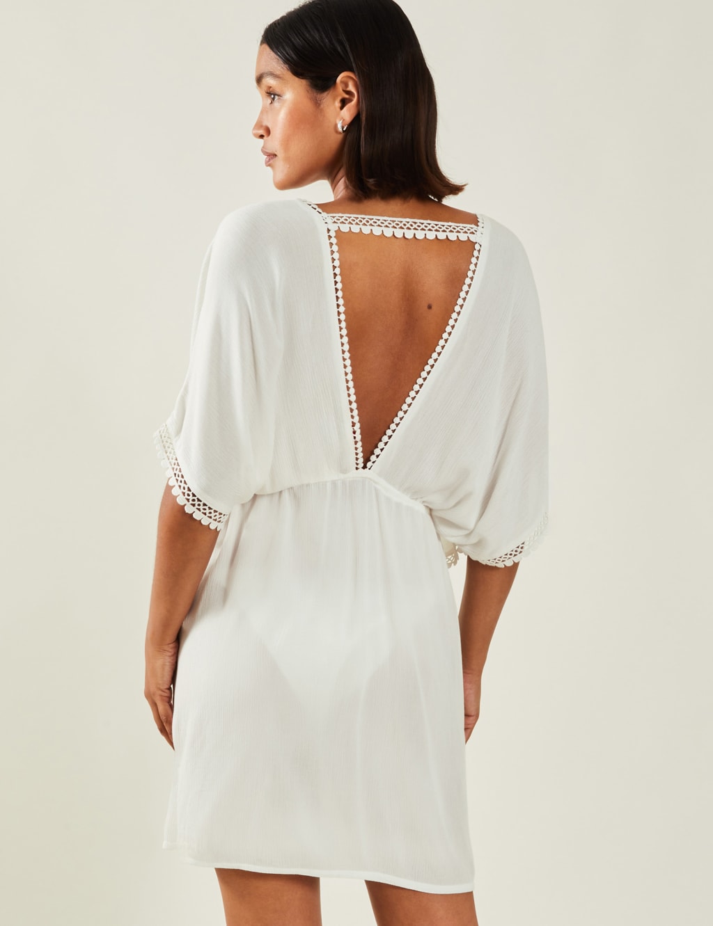 Floral Embroidered Mini Kaftan Dress 3 of 4