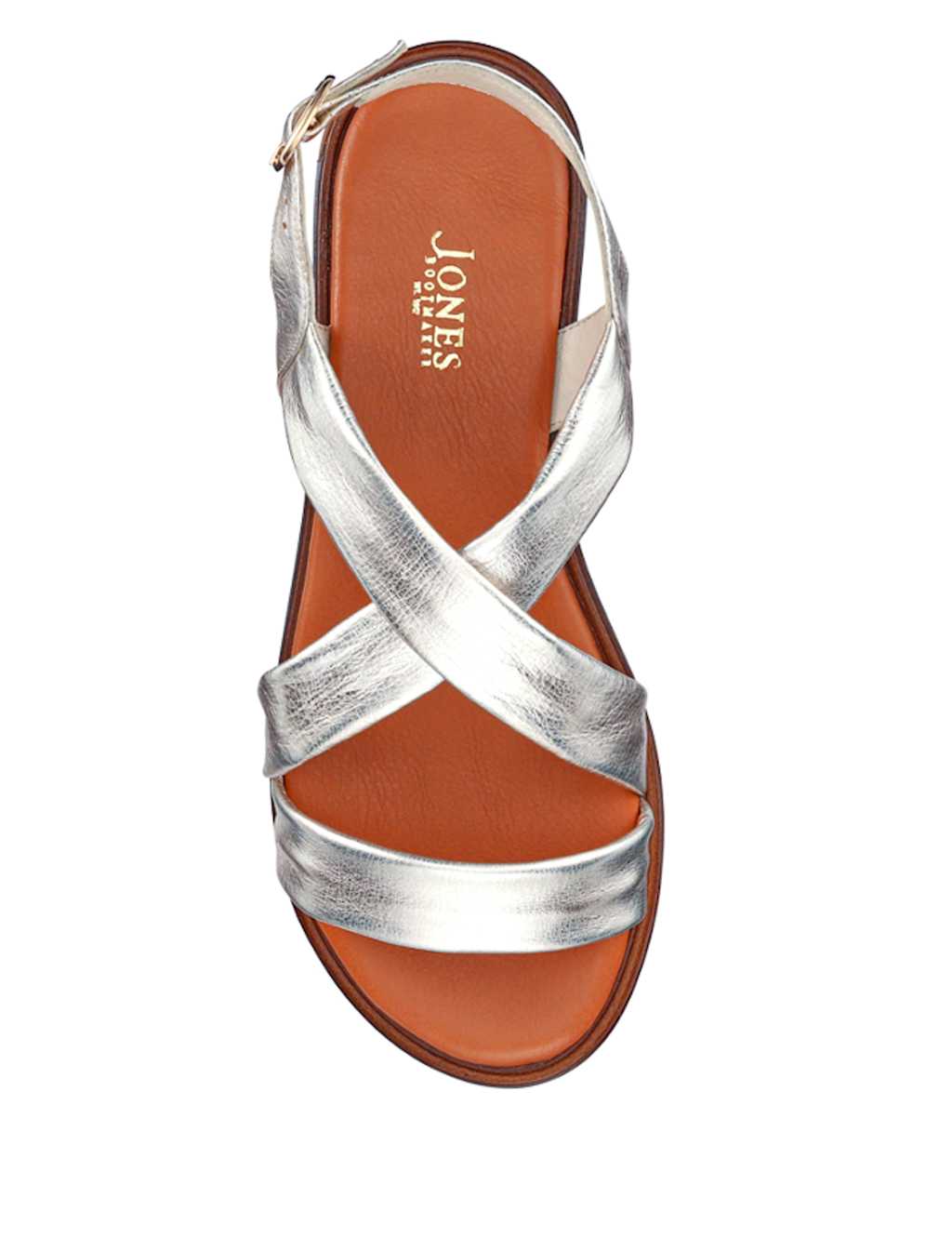 Wide Fit Leather Strappy Flat Sandals 4 of 7
