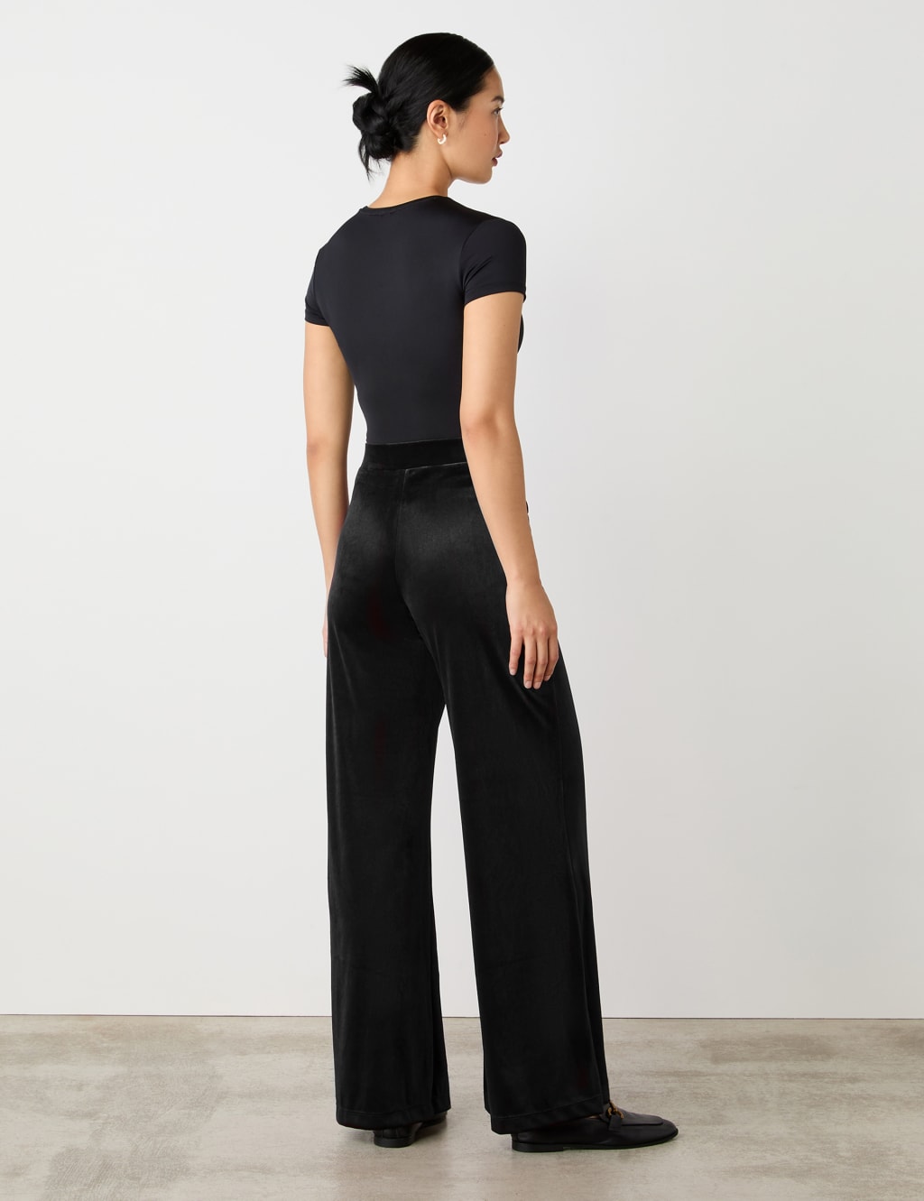 Velvet wide leg trousers uk 2025
