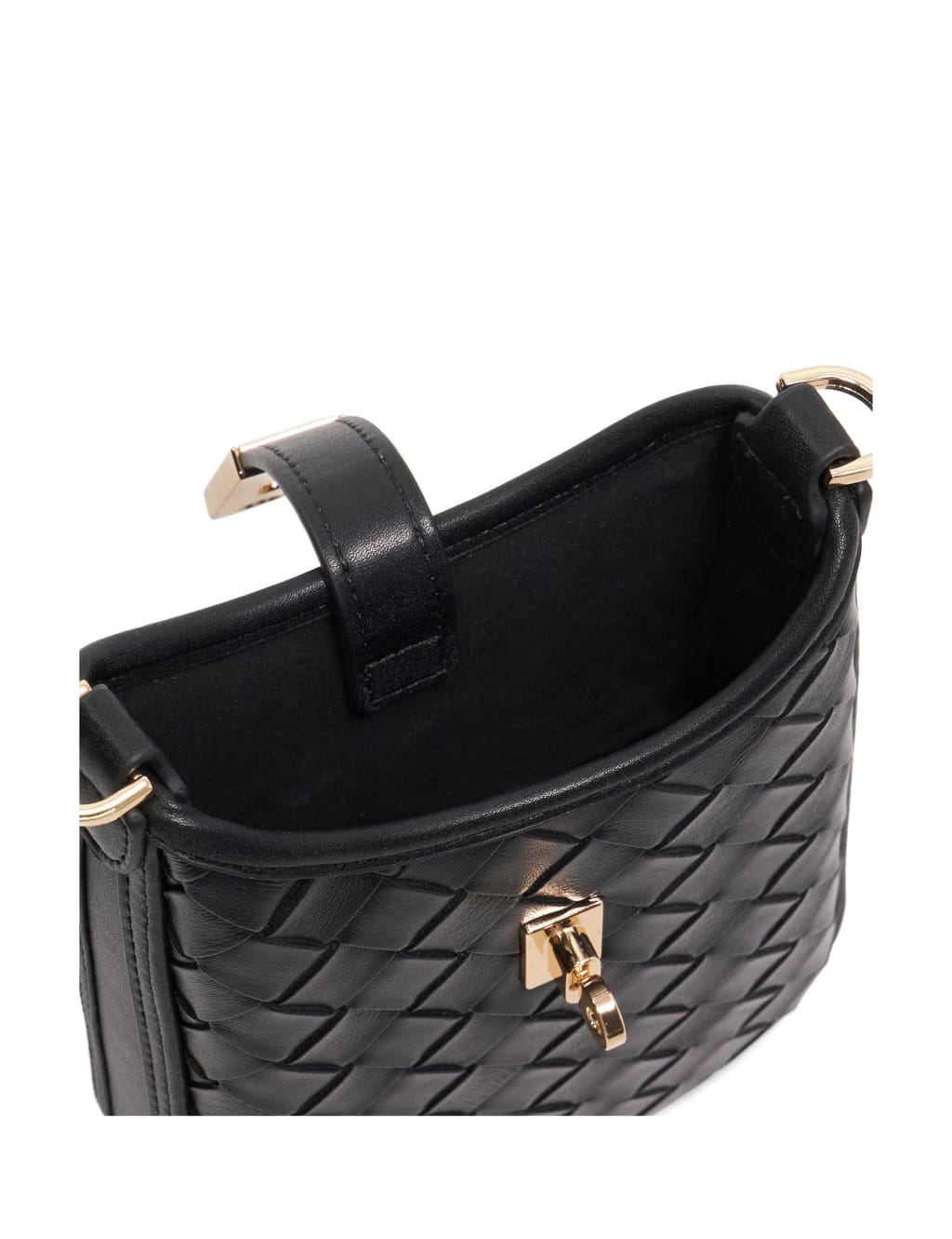Leather Woven Cross Body Phone Pouch 5 of 6