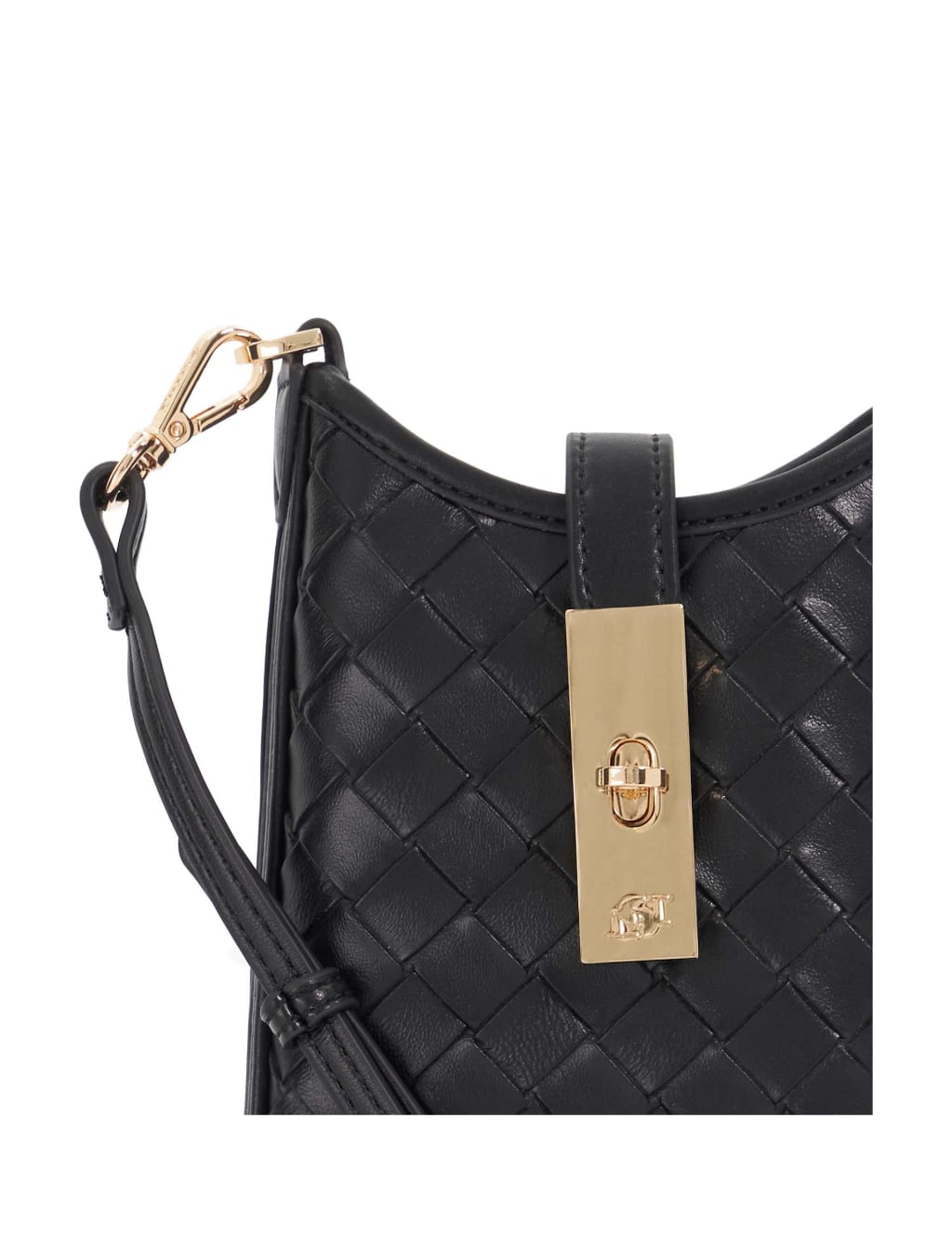 Leather Woven Cross Body Phone Pouch 6 of 6