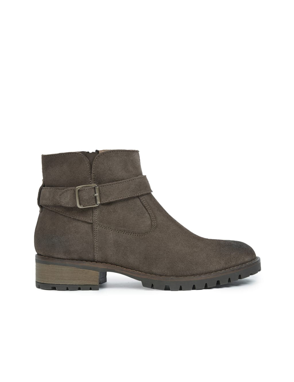 Suede Block Heel Ankle Boots 3 of 7