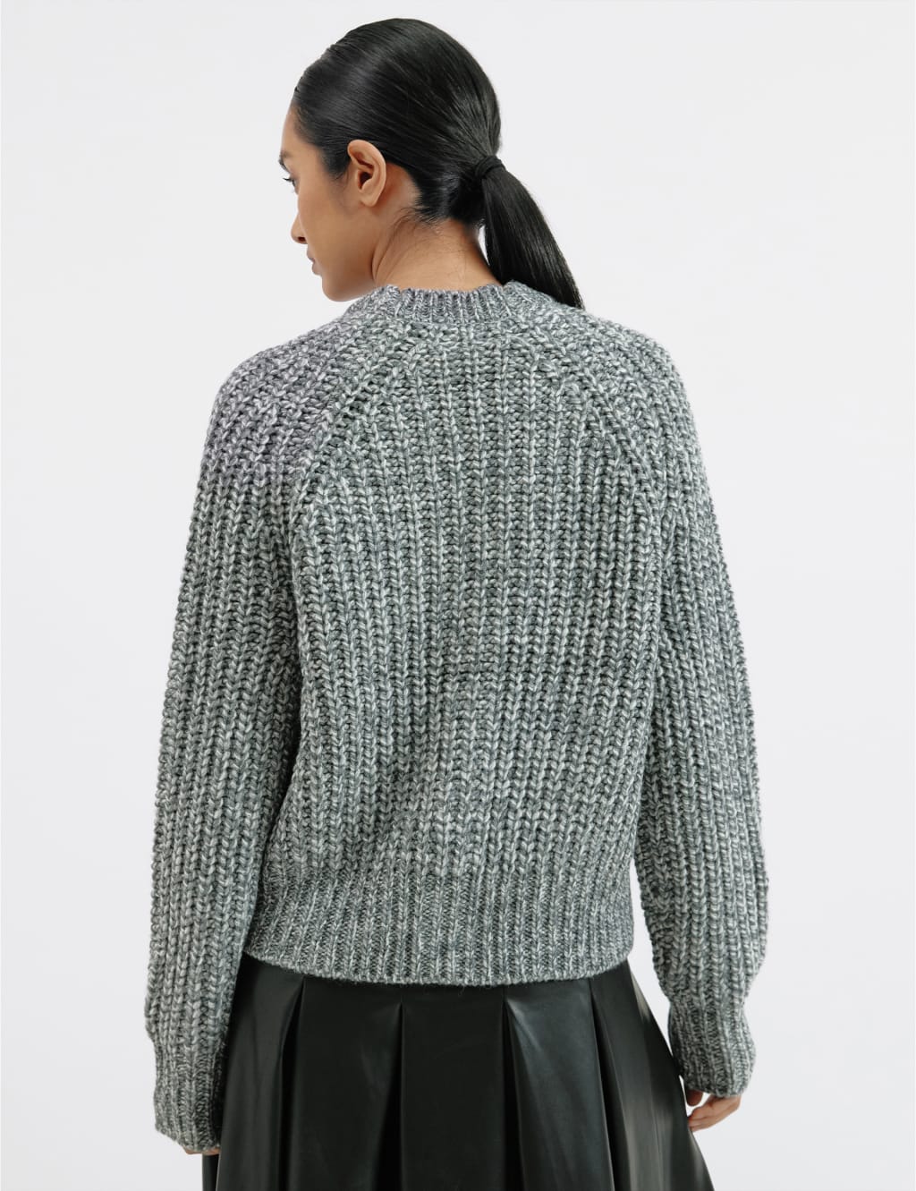 Jacquard Wool Cardigan – V-Neck