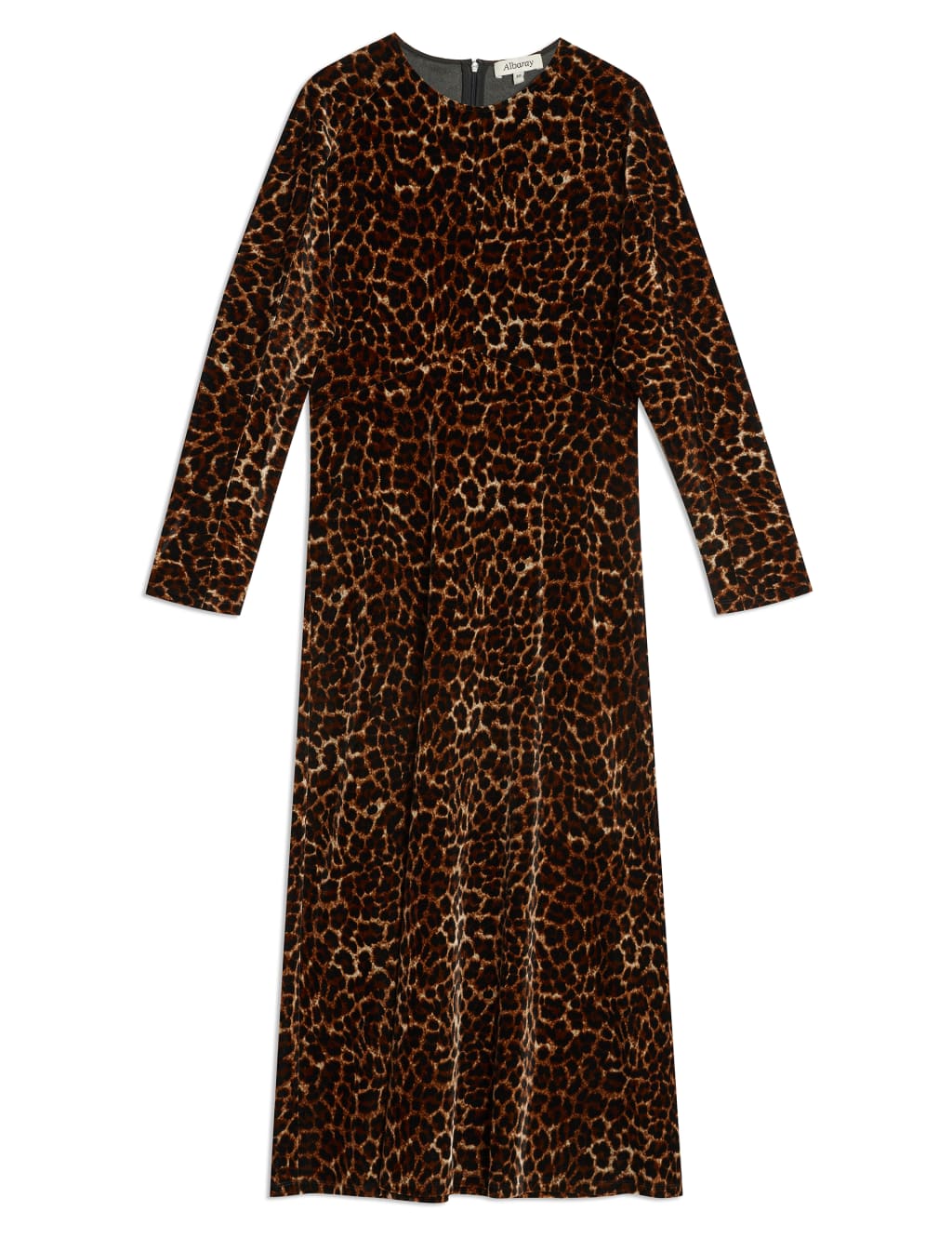 Velvet Animal Print Midi Bodycon Dress 2 of 5