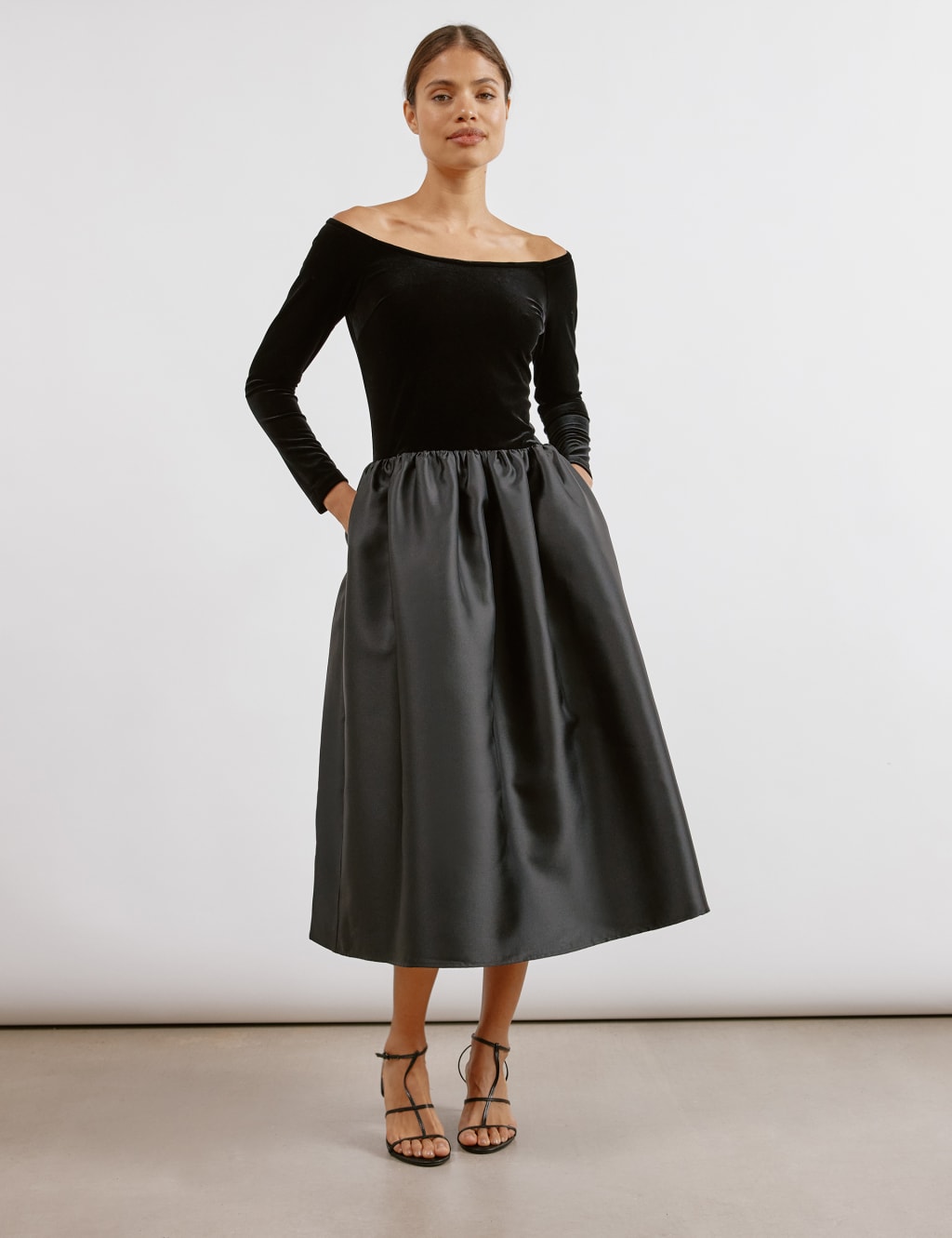 Velvet Midi Dress 1 of 5