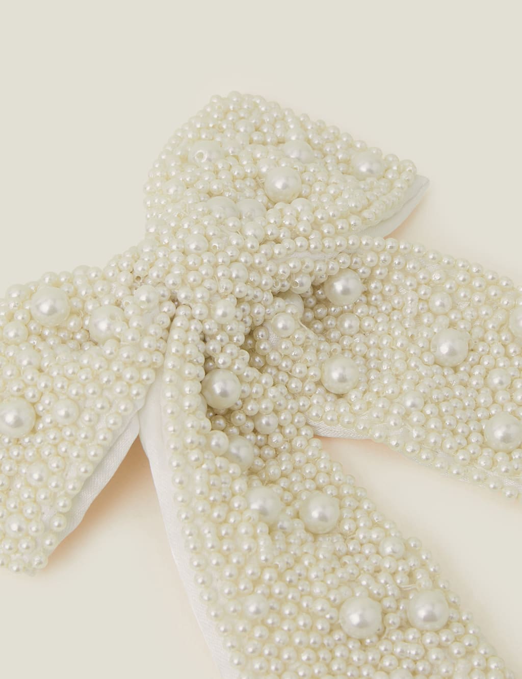 Embellished Pearl Bow Hair Clip 3 of 4