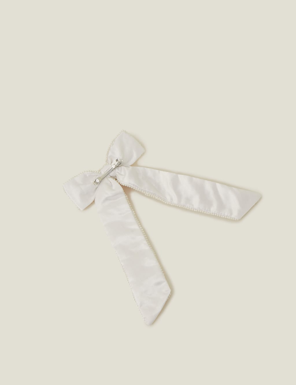 Embellished Pearl Bow Hair Clip 4 of 4