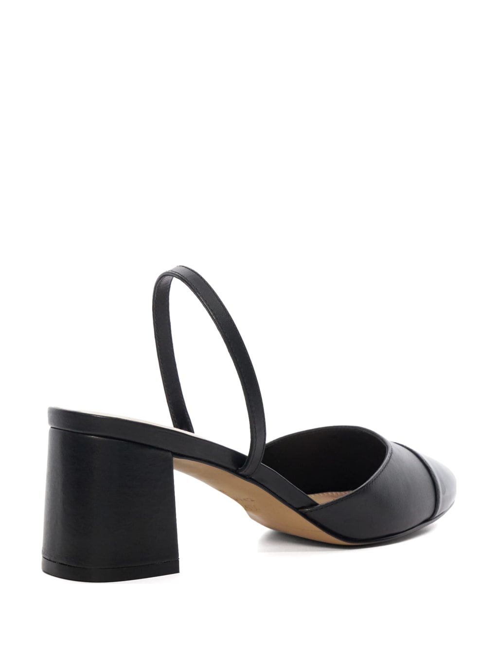 Leather Block Heel Slingback Shoes 3 of 5