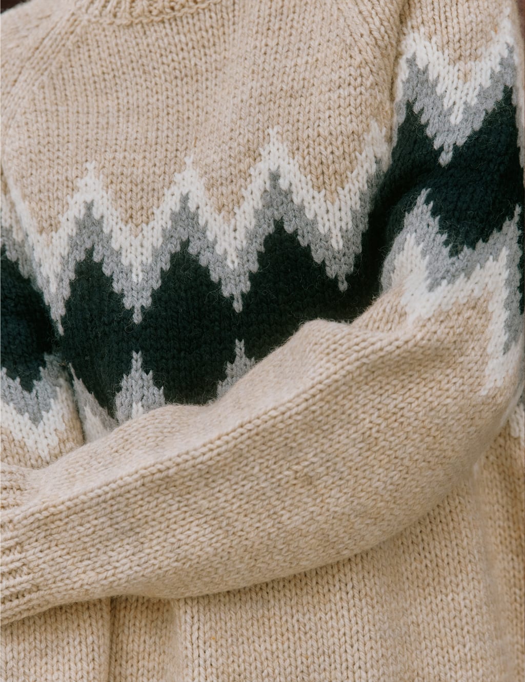 Wool Blend Argyle Stripe Jumper 3 of 4