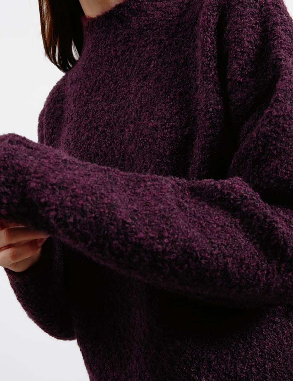 Bouclé Crew Neck Jumper with Wool 4 of 5