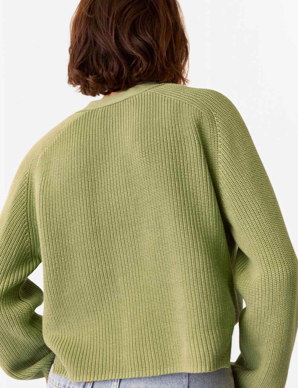 Pure Cotton Button Front Cropped Cardigan 4 of 4