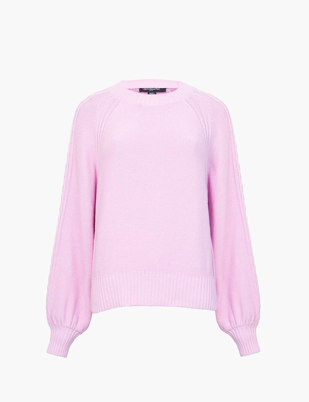Cable Knit Sleeve Crew Neck Jumper 1 of 1