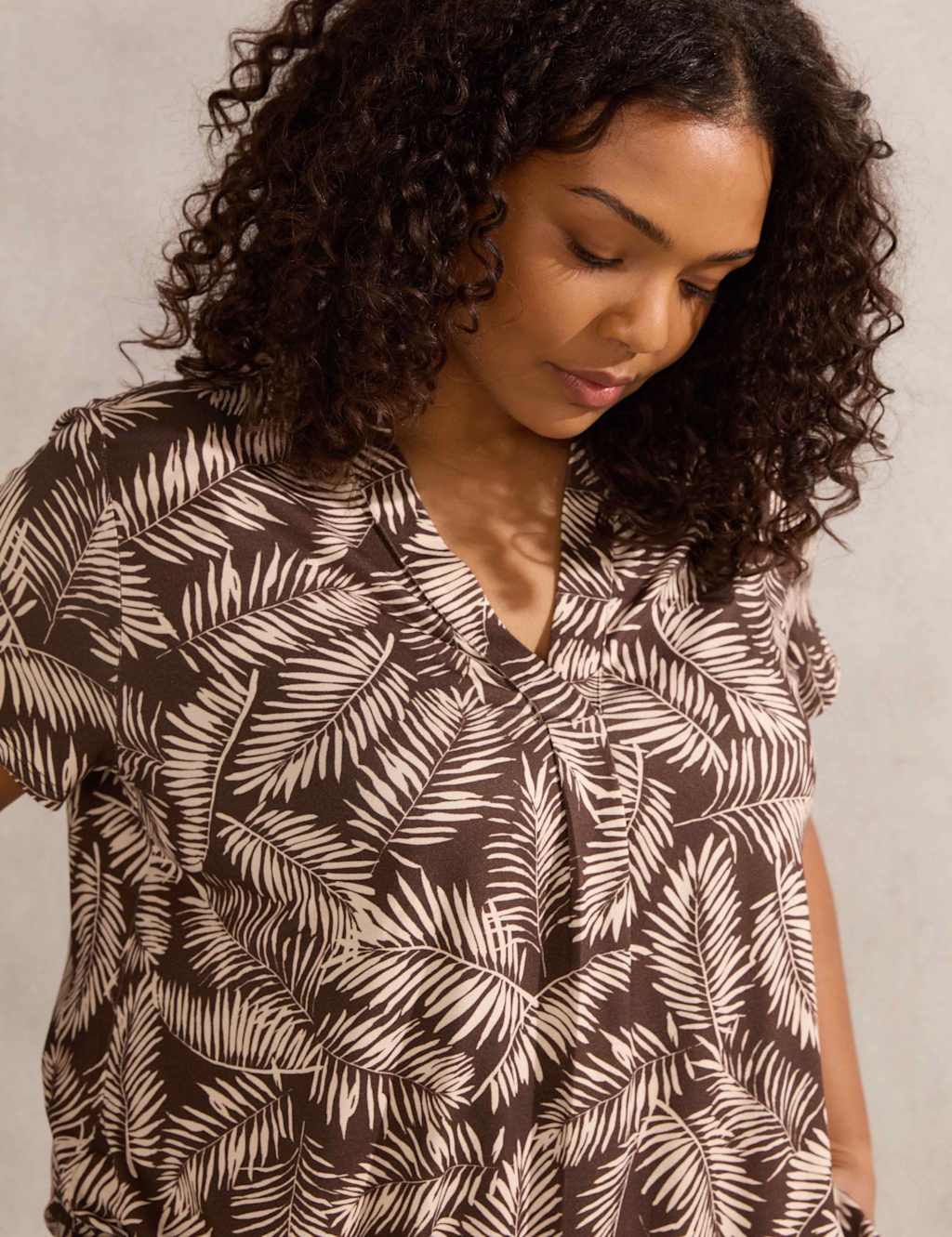 Printed V-neck Regular Fit Top 2 of 3